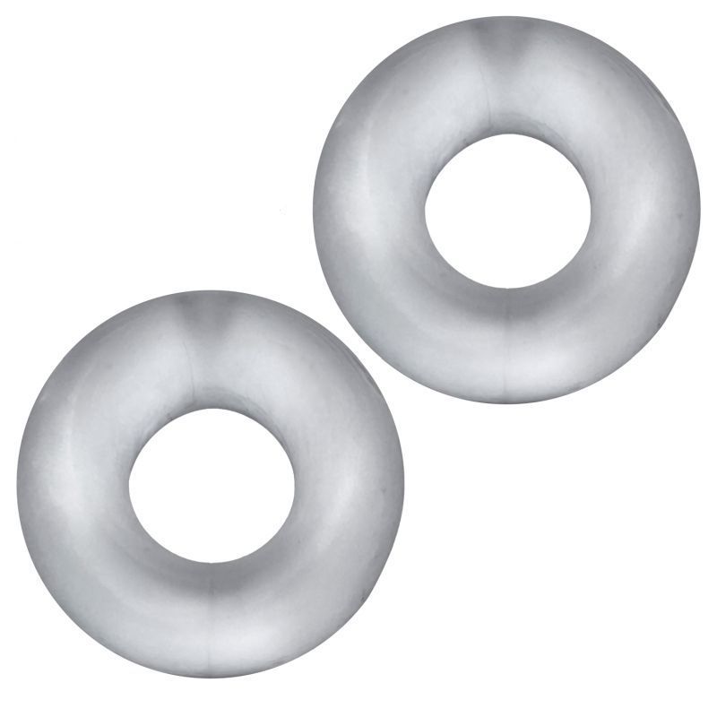Stiffy 2 Piece Bulge Cockrings by HunkyJunk Ice Clear > Cock Ring > Sets