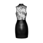 Power Wetlook Short Dress with Tulle Top > Clothes > Dresses and Chemises