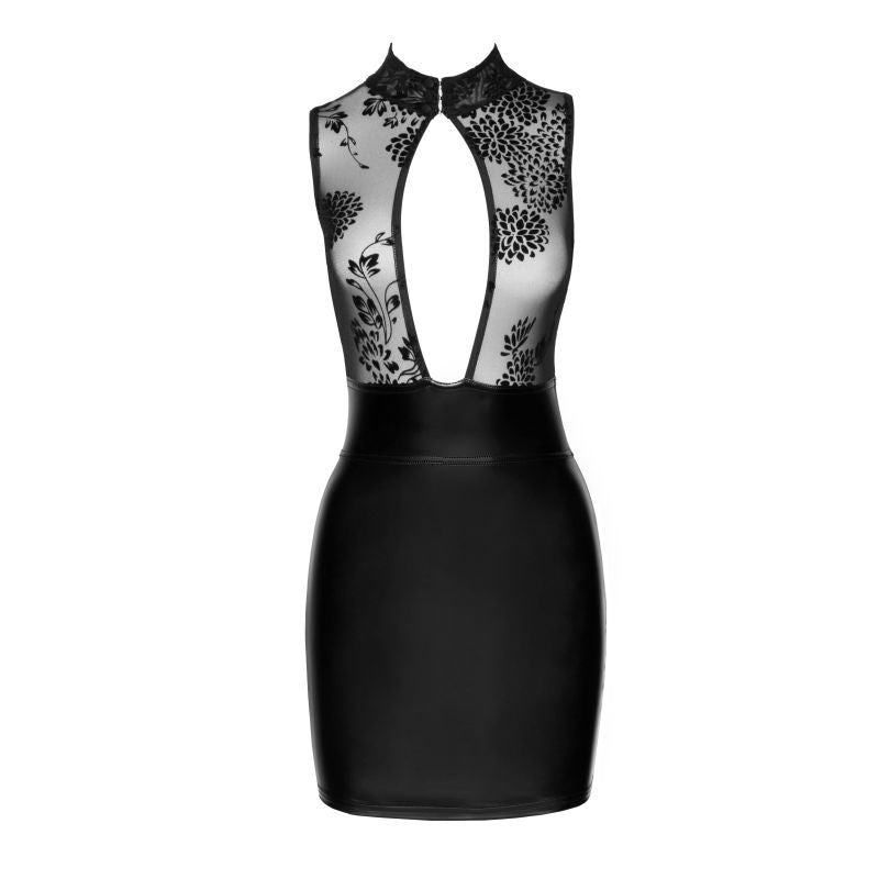 Power Wetlook Short Dress with Tulle Top > Clothes > Dresses and Chemises