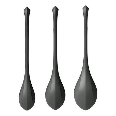 Satisfyer Yoni Power Balls 2 Black 3 Pc Set - Silicone Default Title KEGEL TOYS