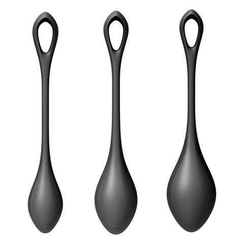 Satisfyer Yoni Power Balls 2 Black 3 Pc Set - Silicone KEGEL TOYS