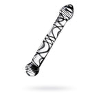 Sexus Glass Dildo Duo Black Swirl 20.5cm Intimate Pleasure Toy Clear > Glass > Dildos