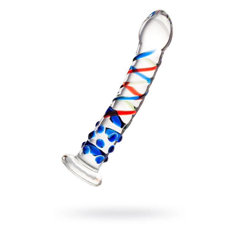 Sexus Glass Dildo with Blue Tip 18cm Clear > Glass > Dildos Main image