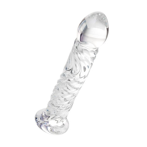 Sexus Glass Dildo Clear 16 Centimeters Body Safe DONGS Glass