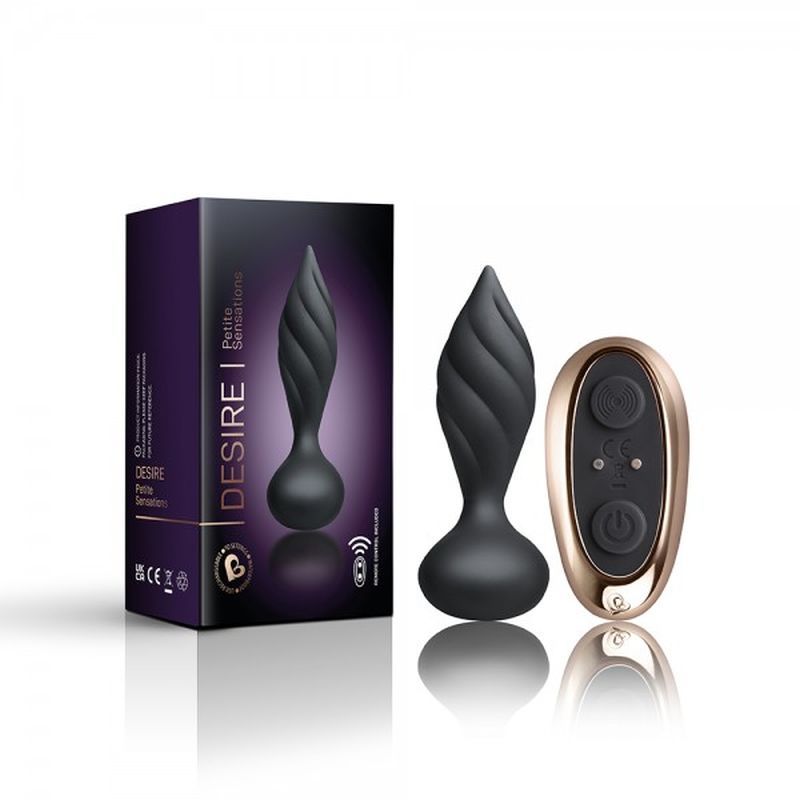 Petite Sensation Desire (Black) – Remote-Controlled Butt Plug (4 Inch) > Anal Range > Vibrating Butt Plugs