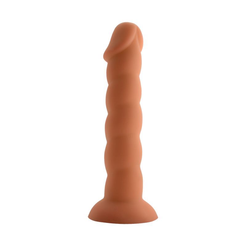 Spiral Cock Flesh Dildo with Ridged Shaft 19cm Flesh > Dildos > Realistic Dildos