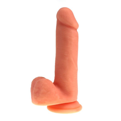 Thick Realistic Cock with Balls Flesh Silicone Dildo Default Title Dongs Realistic