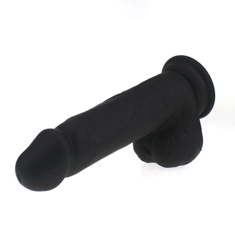 Thick Realistic Black Cock with Balls Silicone Dildo Dongs Realistic