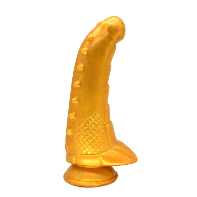 Hunchback Dildo Gold 24x7.2cm Silicone Pleasure Tool