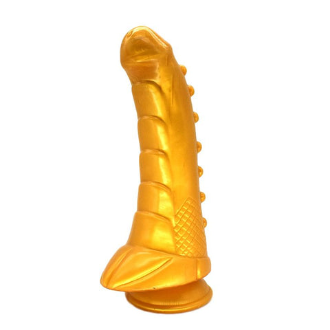 Hunchback Dildo Gold 24x7.2cm Silicone Pleasure Tool Fantasy Dongs