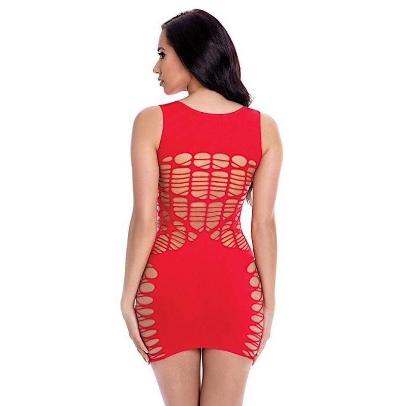 Dynamite Diva Mini Dress (Red) – Sexy Lingerie Dress Secondary image