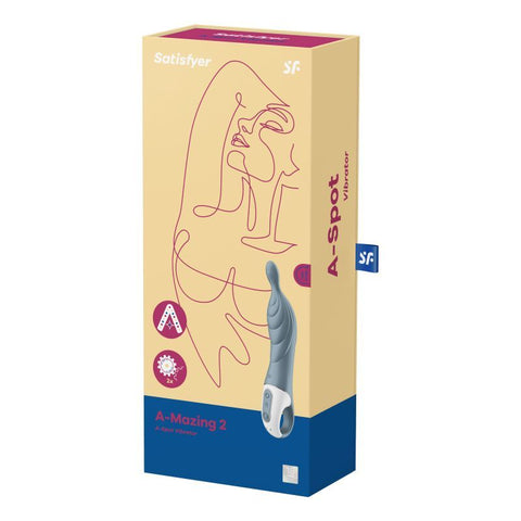 A-mazing 2 Vibrator Grey for A-Spot Stimulation 10 Inch > Sex Toys For Ladies > G-Spot Vibrators