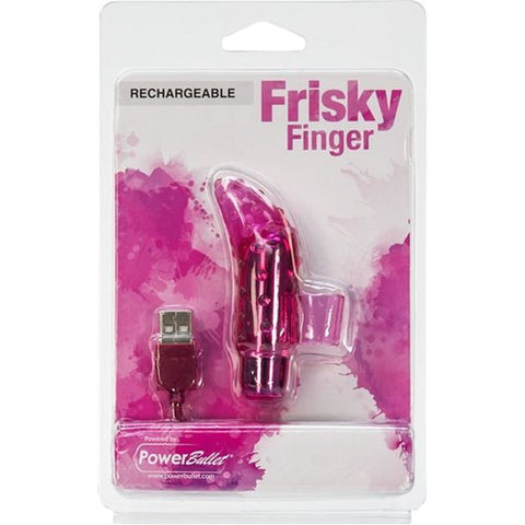 Frisky Finger Rechargeable Pink Vibrator for Couples Finger Stimulator