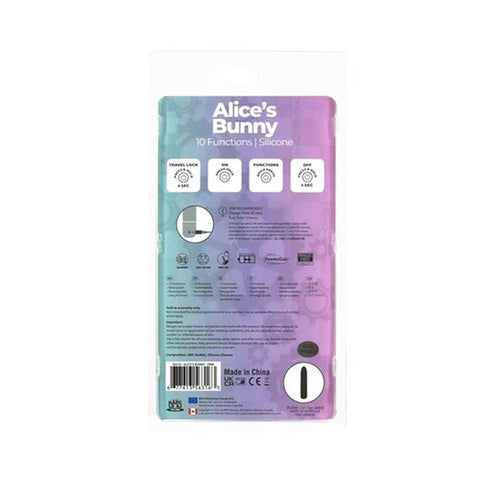 Alices Bunny Rechargeable Bullet with Rabbit Sleeve Pink VIBRATORS-RABBIT