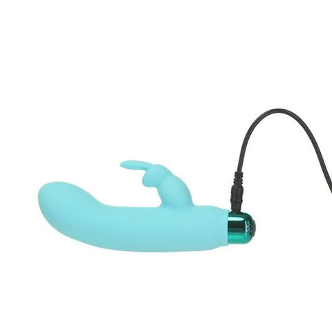 Alice's Bunny Rechargeable Bullet With Rabbit Sleeve Teal VIBRATORS-RABBIT