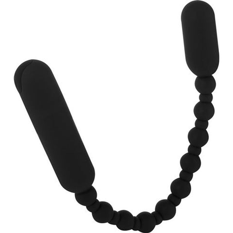 Rechargeable Booty Beads Black - Flexible Vibrating Toy > Anal Range > Anal Beads