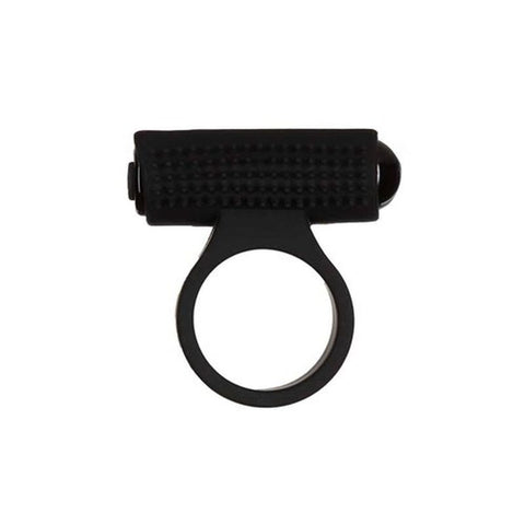 Power Bullet Cosmic Cock Ring w Bullet Black for Couples Cock Rings Vibrating
