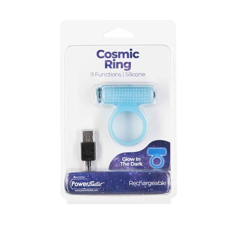 Power Bullet Cosmic Cock Ring w Bullet Glow in the Dark > Cock Ring > Vibrating
