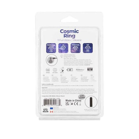 Power Bullet Cosmic Cock Ring w Bullet Glow in the Dark > Cock Ring > Vibrating
