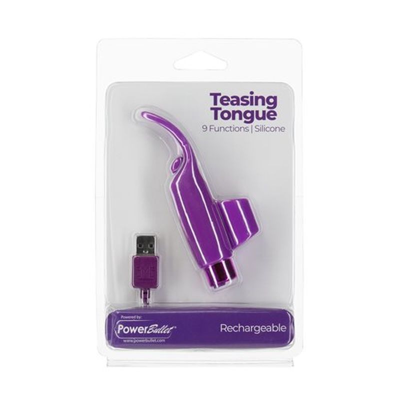 Power Bullet Teasing Tongue w Bullet Purple > Vibrators > Mini Vibrators