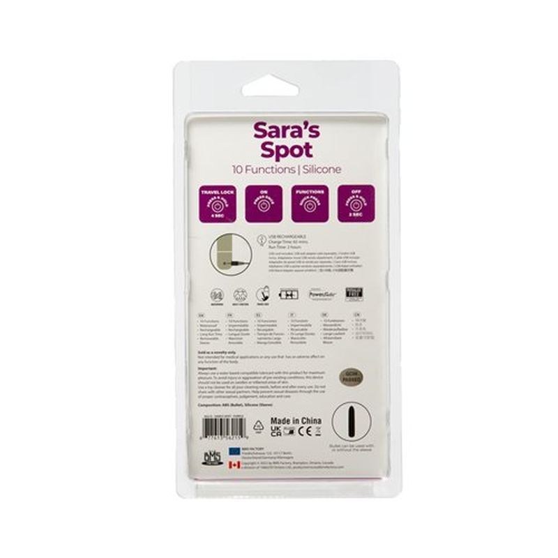 Power Bullet Sara’s Spot Vibrator Purple for G-Spot Pleasure > Sex Toys For Ladies > G-Spot Vibrators