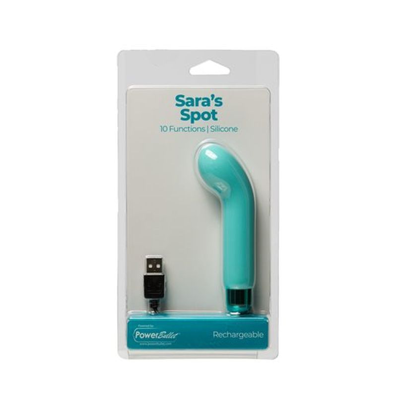 Power Bullet Sara’s Spot Vibrator Teal for G-Spot Pleasure > Sex Toys For Ladies > G-Spot Vibrators