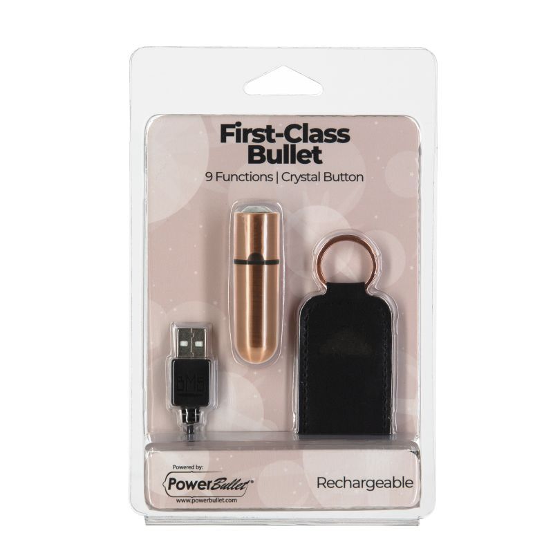 Power Bullet First Class 6cm Vibrator with Crystal Rose Gold Finish > Vibrators > Mini Vibrators