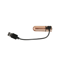 Power Bullet First Class 6cm Rechargeable w Crystal Rose Gold