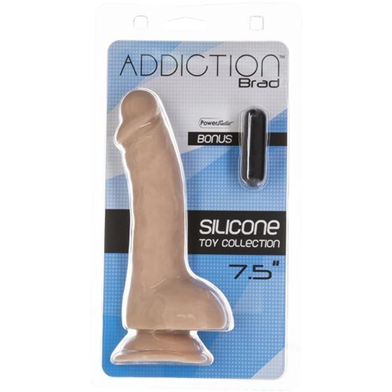 Brad 7.5in Dong Beige - Realistic Silicone Pleasure Tool > Dildos > Realistic Dildos