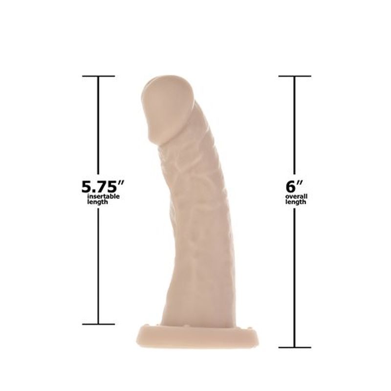 Edward 6 Inch Beige Dong Dildo for G-Spot Stimulation Dongs Realistic