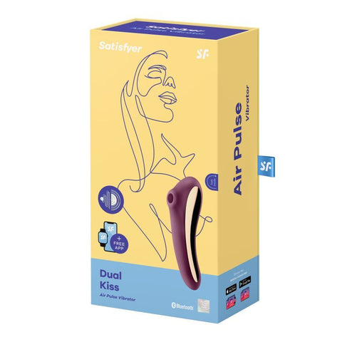 Satisfyer Dual Kiss (Wine Red) – Dual Stimulation Pleasure Device > Sex Toys For Ladies > Air Pulsation