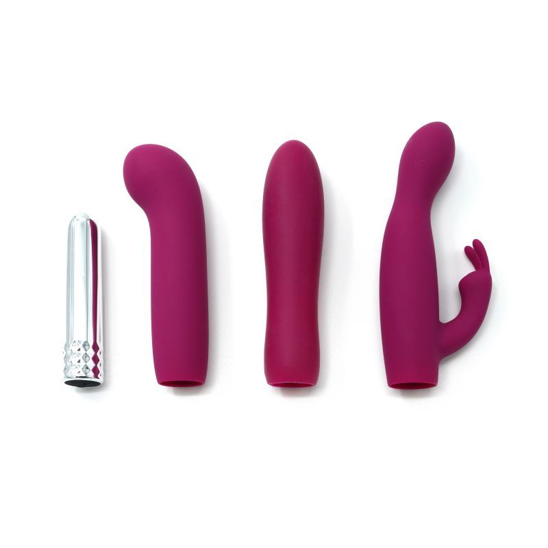 Skins Minis Massage A Trois Pleasure Set – 3 Interchangeable Covers Bullet Vibrator > Vibrators > Mini Vibrators