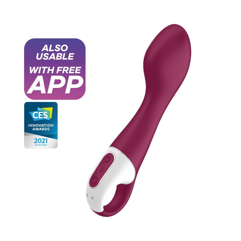 Satisfyer Hot Spot Warming G-Spot Vibrator – Warming Function G-Spot Vibrator Plum > Sex Toys For Ladies > G-Spot Vibrators