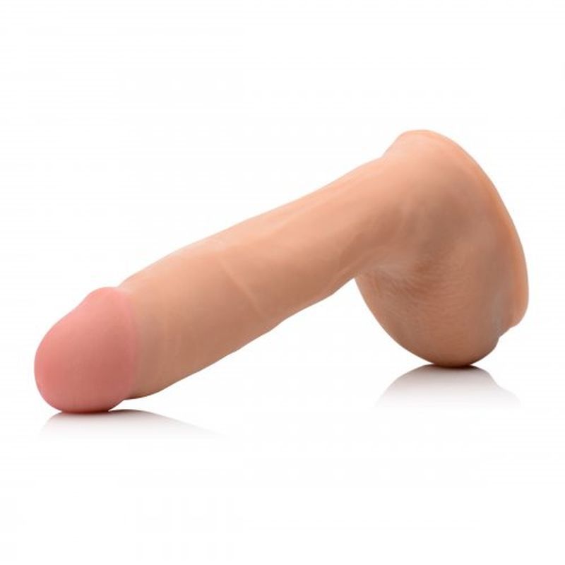8in Dual Density Squirting Dildo w Balls Reservoir - Realistic Feel > Dildos > Squirting Dildos