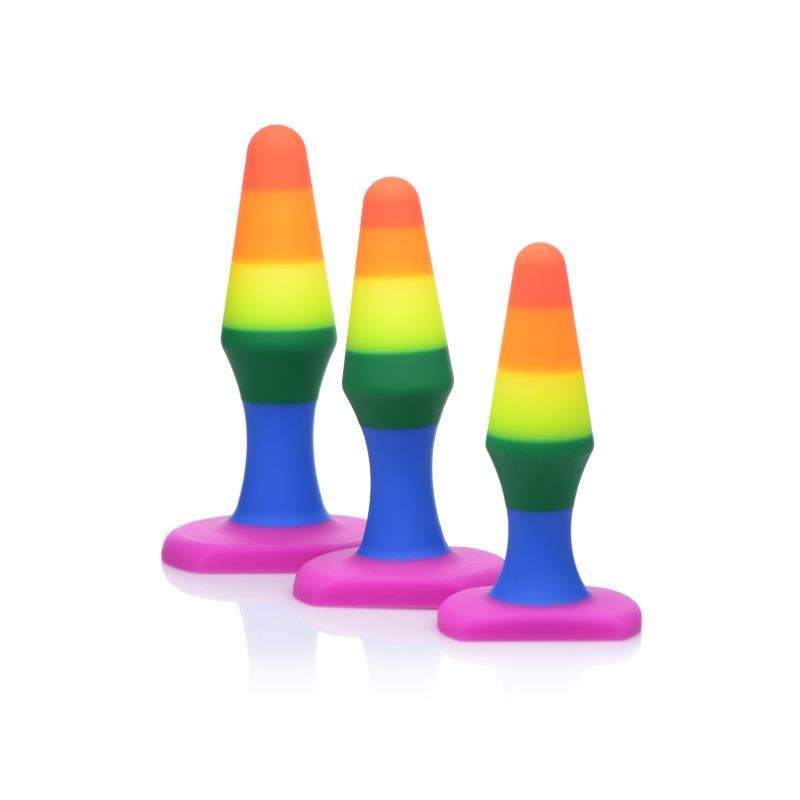 Rainbow Ready Anal Trainer Set – Premium Silicone, Multisize Anal Toys > Anal Range > Butt Plug Kits