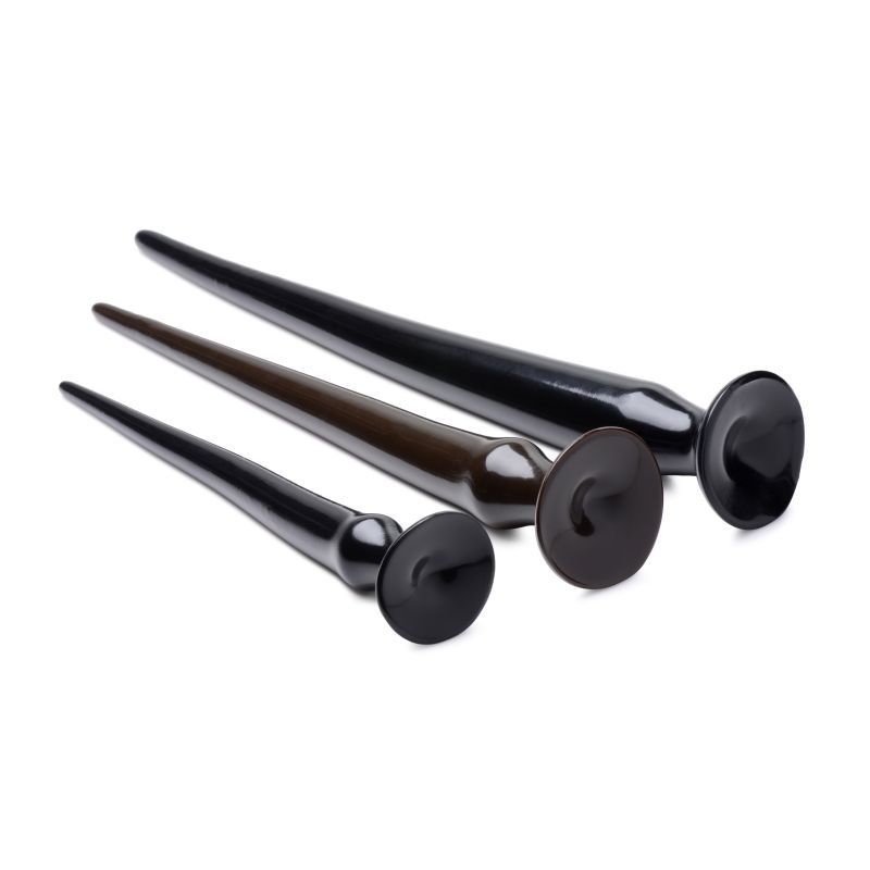 Slim Tapered Anal Hose Training Set in Multiple Sizes and Colors Black ANAL TOYS