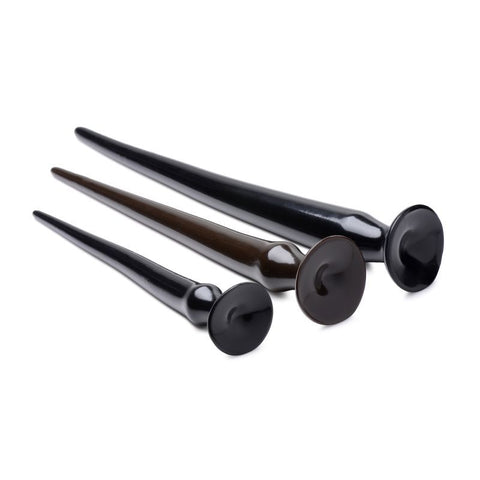 Slim Tapered Anal Hose Training Set in Multiple Sizes and Colors Black ANAL TOYS