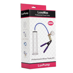 LuxaMax Brass Handle Penis Pump Set w Gauge