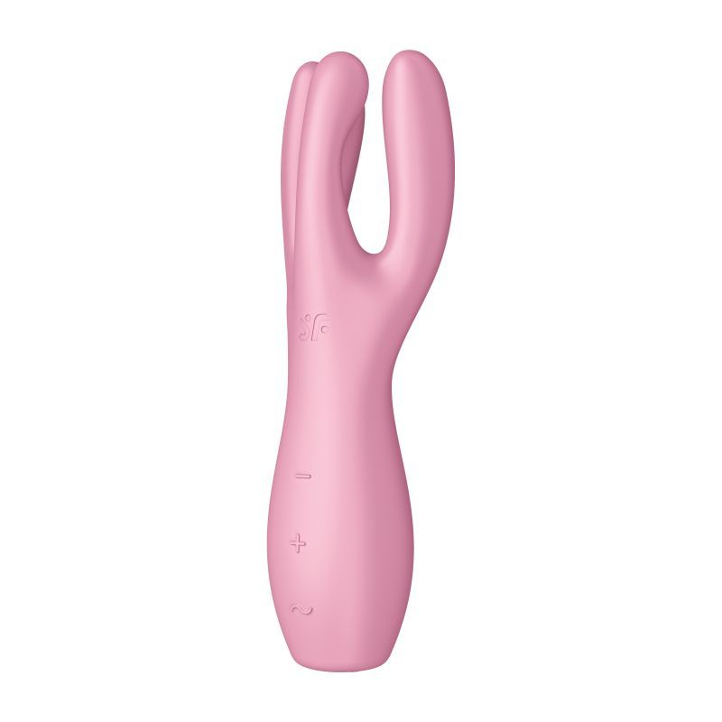Satisfyer Threesome 3 Layon Vibrator Pink 8.5 Inches > Vibrators > Vibrating Pads
