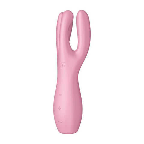 Satisfyer Threesome 3 Layon Vibrator Pink 8.5 Inches > Vibrators > Vibrating Pads