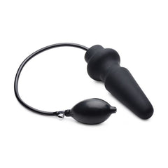 Ass Pand Large Inflatable Silicone Plug Black