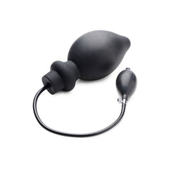 Ass Pand Large Inflatable Silicone Plug Black