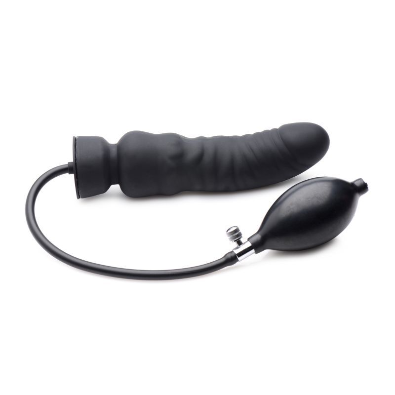 Dick Spand Inflatable Silicone Dildo (Black) – Up to 3.1" Dia Adjustable Shaft Dildo Black > Dildos > Oversized Toys Main image