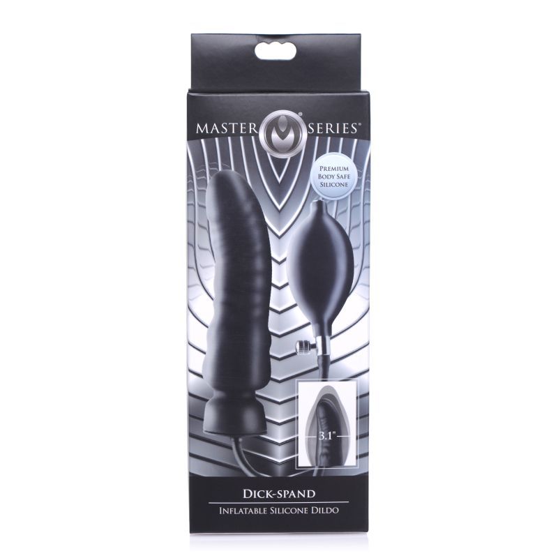 Dick Spand Inflatable Silicone Dildo (Black) – Up to 3.1" Dia Adjustable Shaft Dildo Secondary image