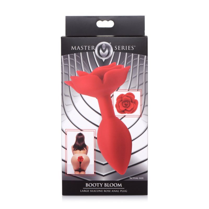 Booty Bloom Silicone Rose Plug Large Red > Anal Range > Butt Plugs