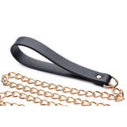 Leashed Lover Black and Gold Chain Leash Adult Bondage Accessory Black > Bondage Gear > Collars & Leashes
