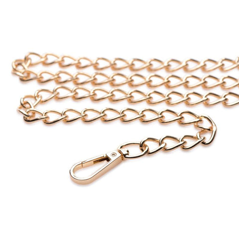 Leashed Lover Black and Gold Chain Leash Adult Bondage Accessory > Bondage Gear > Collars & Leashes