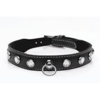 Bling Vixen Leather Choker with Clear Rhinestones Black > Clothes > Unisex Leather