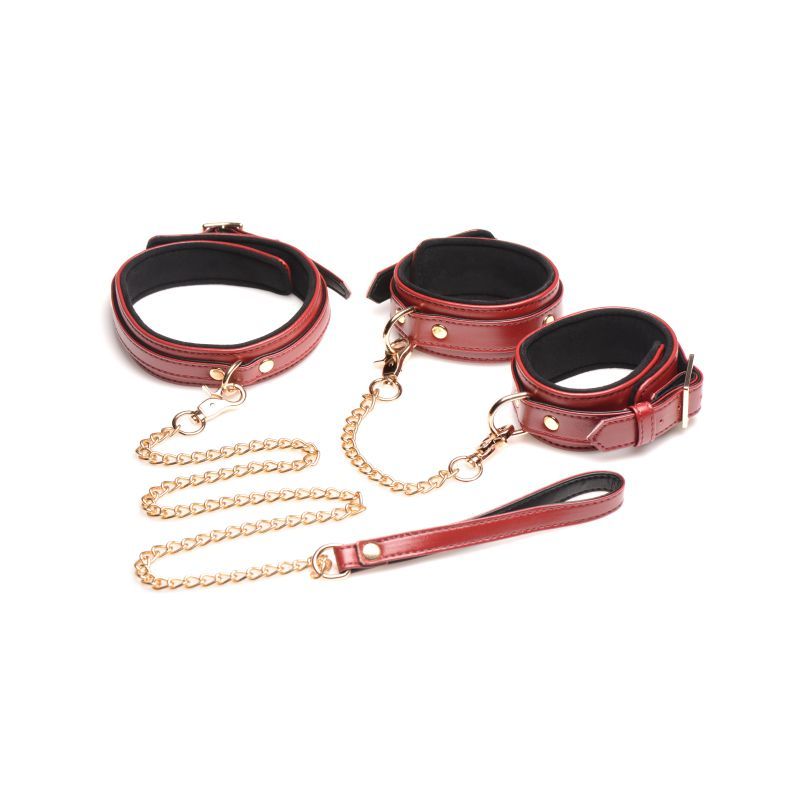 6 Piece Bondage Set – Vegan PU Leather Restraints and Cuffs Kit > Bondage Gear > Bondage Kits
