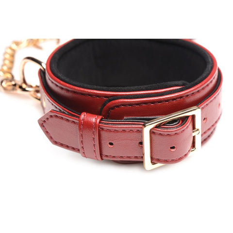 6 Pc Bondage Set Burgundy with Adjustable Cuffs > Bondage Gear > Bondage Kits